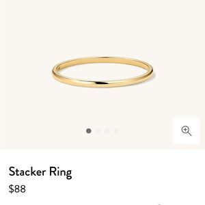 Mejuri Solid 14k Yellow Gold Stacker Ring Size 9